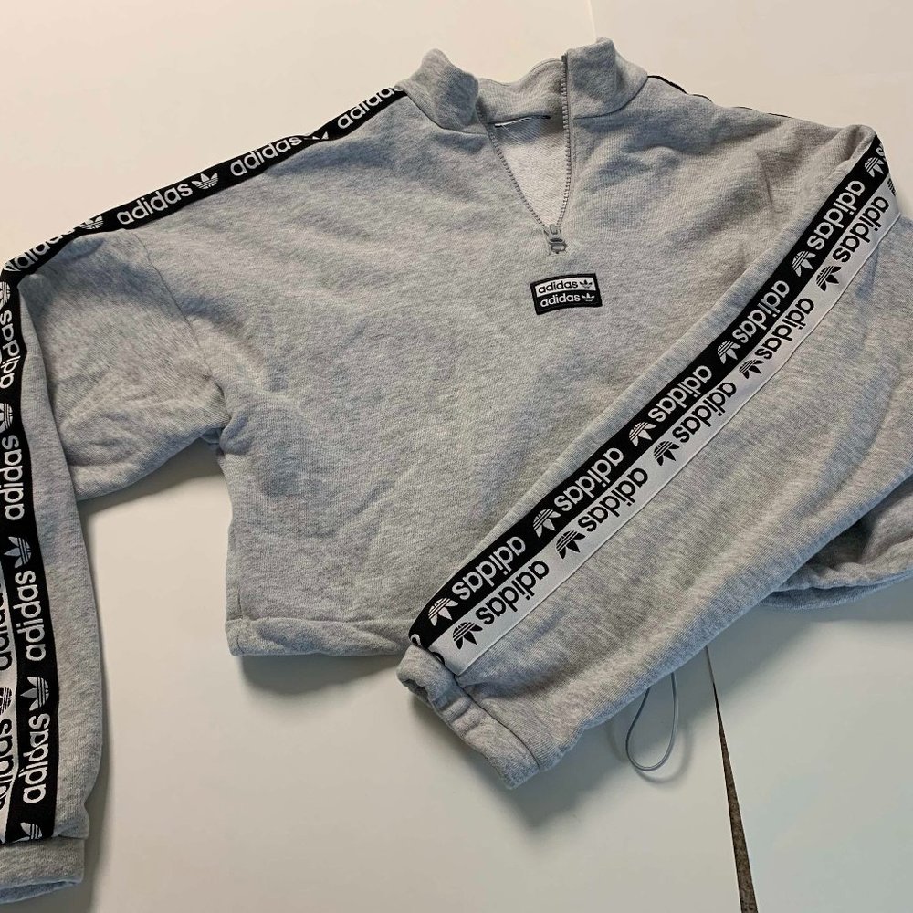 Adidas Cropped Zip Pullover